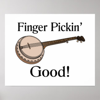 Poster Banjo est le doigt de Pickin bon