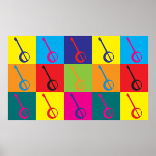 Poster Banjo Pop Art