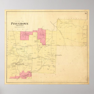 Poster Banlieue noire de verger de pin