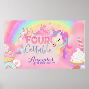 Poster Bannière 4e anniversaire inforgettable