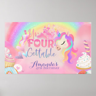 Poster Bannière 4e anniversaire inforgettable