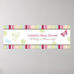 Poster Bannière Baby shower de jardin Alexis