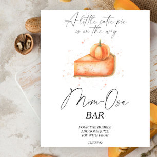 Poster Bannière bar Momosa shower bébé tarte à la citroui