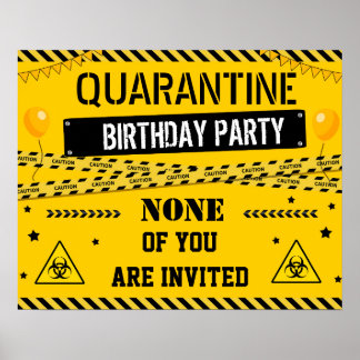 Poster Bannière d'anniversaire de quarantaine Symbole d'a