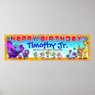Poster Bannière d'anniversaire GiggleBellies 40"x12"