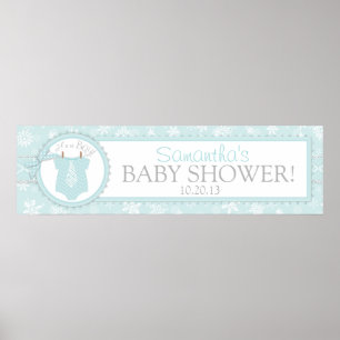 Poster Bannière de Baby shower de pare-chocs de Cravate d