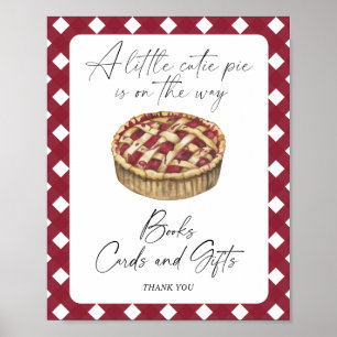Poster Bannière de baby shower Pie bébé livres cartes et