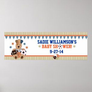 Poster Bannière de Baby shower pour marionnettes étoilées