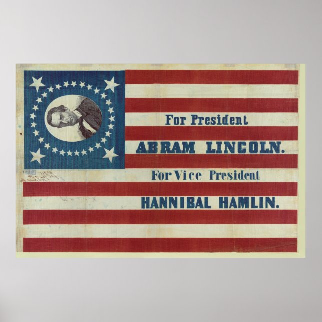 Poster Bannière de campagne de la présidence Abraham Linc (Devant)