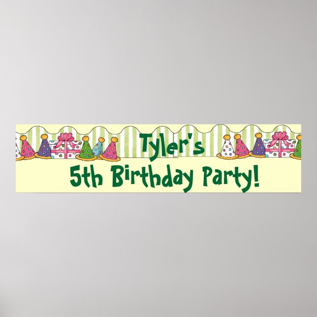 Poster Bannière de fête d'anniversaire (Devant)