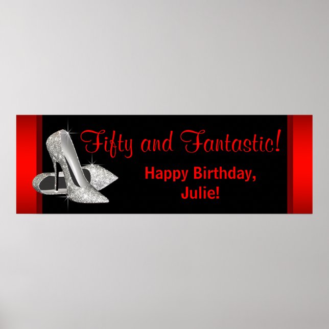 Poster Bannière de fête d'anniversaire de la Parties scin (Devant)