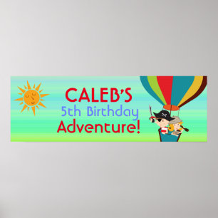 Poster Bannière de la fête des Anniversaires de enfants v