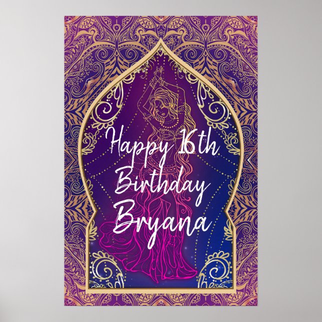 Poster Bannière de la soirée dansante du ventre marocain  (Devant)