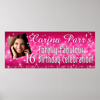 Poster Bannière de Parties scintillant à billes Glitz 40,