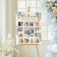 Bannière de photos du premier anniversaire de Blue