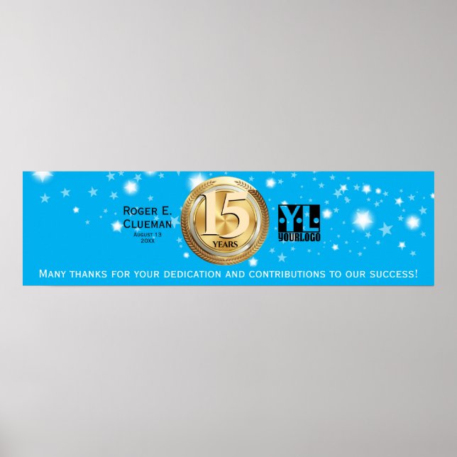 Poster Bannière de signature de l'anniversaire du jalon d (Devant)
