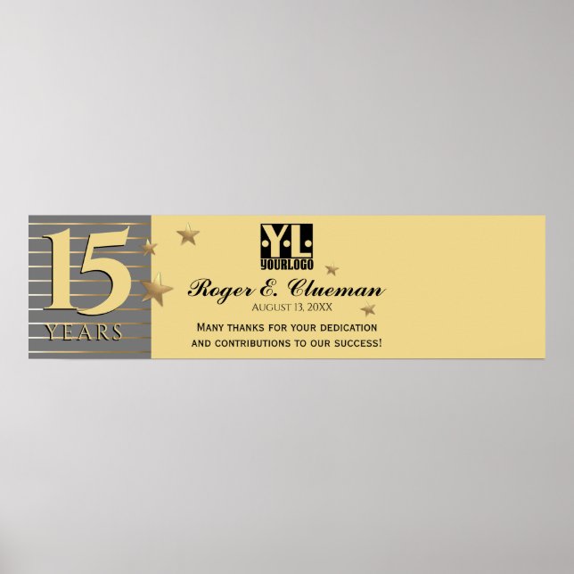 Poster Bannière de signature de l'anniversaire du jalon d (Devant)