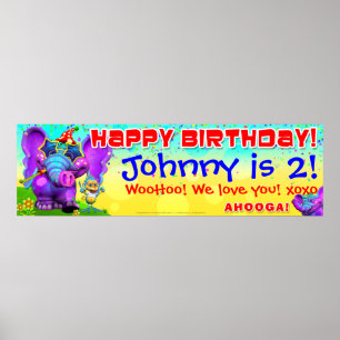 Poster Bannière d'étoile d'anniversaire GiggleBellies de