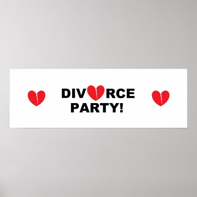 Poster Bannière "Divorce Party" (Devant)