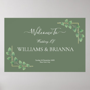 Poster Bannière minimaliste moderne Mariage géométrique v