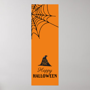 Poster Bannière orange d'Halloween