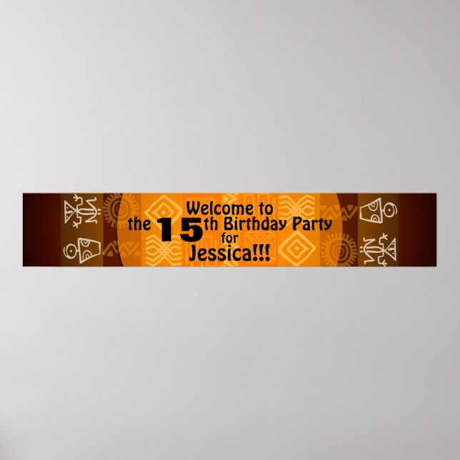 Poster Bannière personnalisée 15e anniversaire 60x11 (Devant)