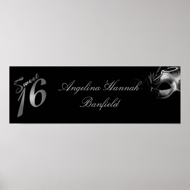 Poster Bannière personnalisée 22,5 pouces x 7,5 pouces Sw (Devant)