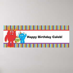 Poster Bannière personnalisée pour l'anniversaire des enf