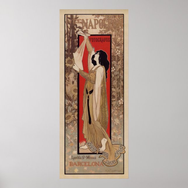 Poster Bannière photographique Art nouveau de Barcelone e (Devant)