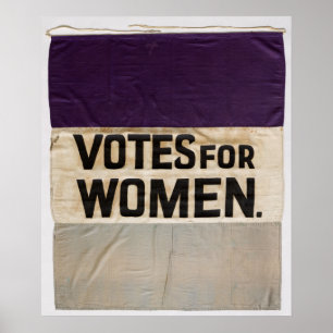Poster Bannière "VOTES POUR LES FEMMES" de la suffragette