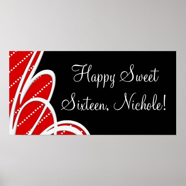 Poster Bannières de fête d'anniversaire (Devant)