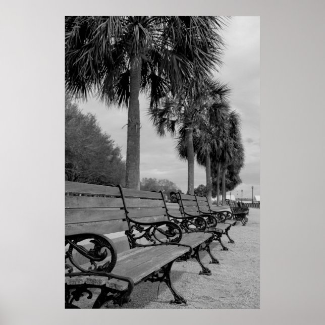 Poster Banquettes du front de mer B/W (Devant)