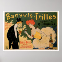 Banyuls Trilles Vin Vintage Boisson Ad Art