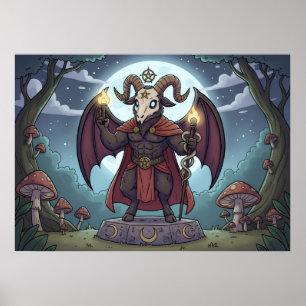 Poster Baphomet de dessin animé