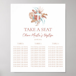Poster Baptême bohème Baptême Boho Christening Seing Grap
