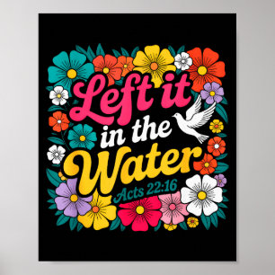 Poster Baptême chrétien baptisé Bo laissé dans l'eau