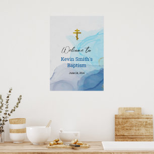 Poster Baptême chrétien orthodoxe des Eaux Vivantes