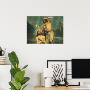 Poster Baptême de Jésus Christ par Jean le Baptiste