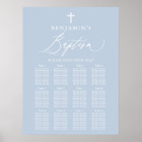 Baptême du garçon de croix bleu Dusty - Panneau de