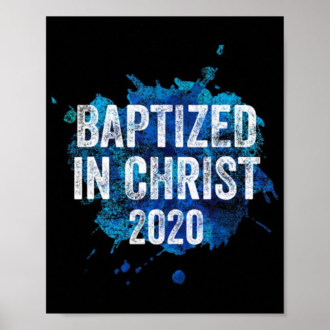 Poster Baptized in Christ 2020 Baptism Church Christian C (Devant)