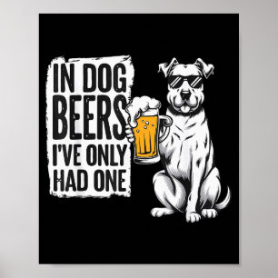 Poster Bar à bière rétro à jeu de mots pour hommes - Drôl