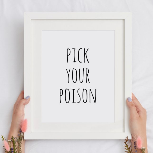 Poster Bar à boissons éffrayant Halloween | Poison noir e (Créateur téléchargé)