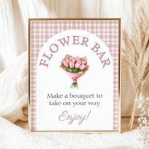 Poster Bar à bouquets Rose Frais sorti du marché Enterrem