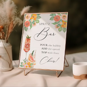 Poster Bar à Cocktails Lumineux Love at First Spritz