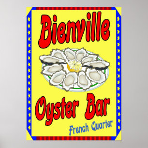 Poster Bar à huîtres de Bienville