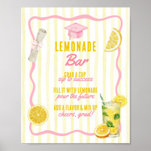 Poster Bar à limonade pour fête de fin d'études fraîcheme