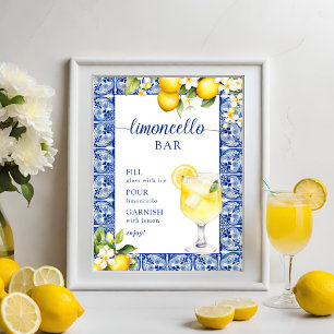Poster Bar à limoncello pour la fête de mariage Main Sque