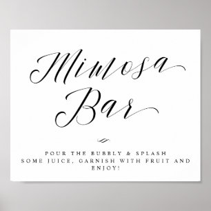 Poster Bar à Mimosa chic – enseigne pour un bridal shower