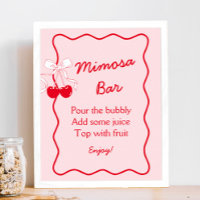 Bar à Mimosa pour une Baby Shower avec des Nœuds R
