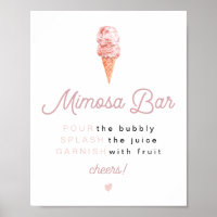 Bar à Mimosa pour une Baby Shower CLARA Retro Glac